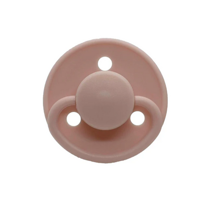 Chupetes Rosado Redondos Mininor Látex 6m+ 2 uns