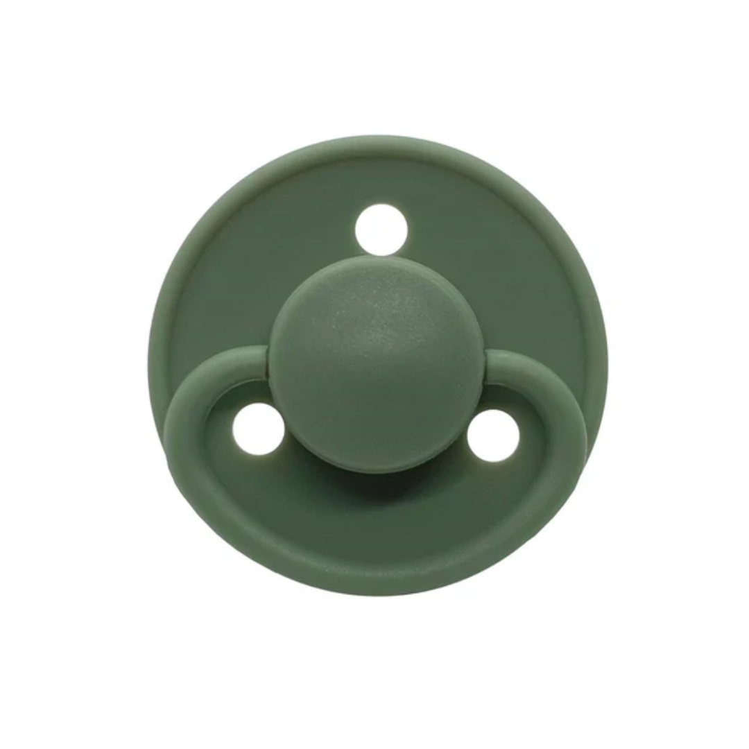 Chupetes Verde Redondos Mininor Látex 6m+ 2 uns