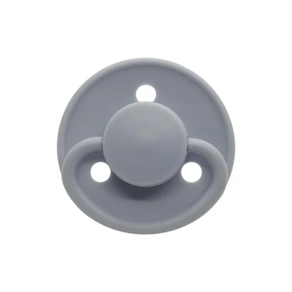 Chupetes Gris Redondos Mininor Látex 6m+ 2 uns