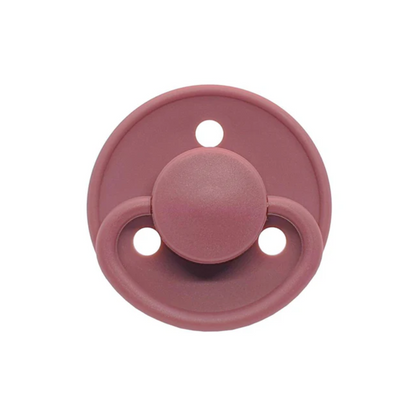 Chupetes Burdeo Redondos Mininor Látex 6m+ 2 uns