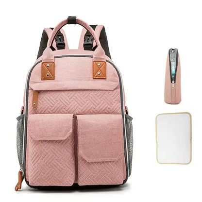 Mochila Maternal más Mudador Rosa