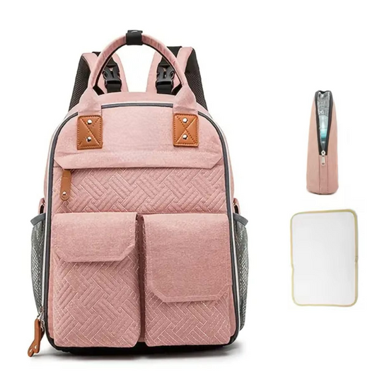 Mochila Maternal más Mudador Rosa