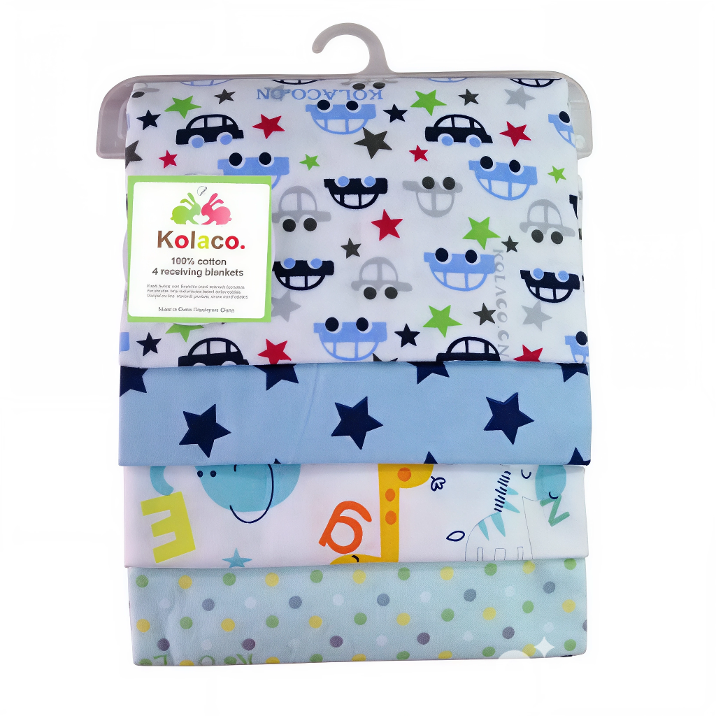 Set de 4 Tutos de Algodón Franela Autitos