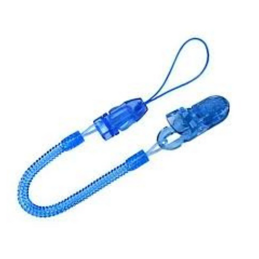 Porta Chupete de Espiral Azul