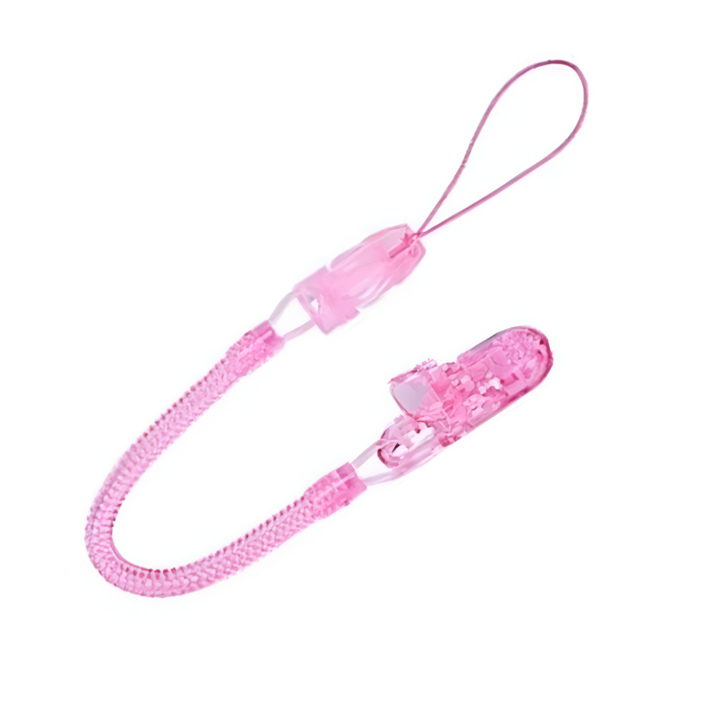 Porta Chupete de Espiral Rosado