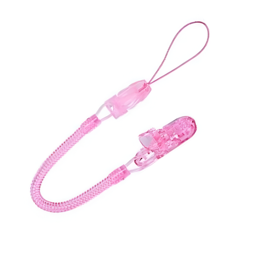 Porta Chupete de Espiral Rosado