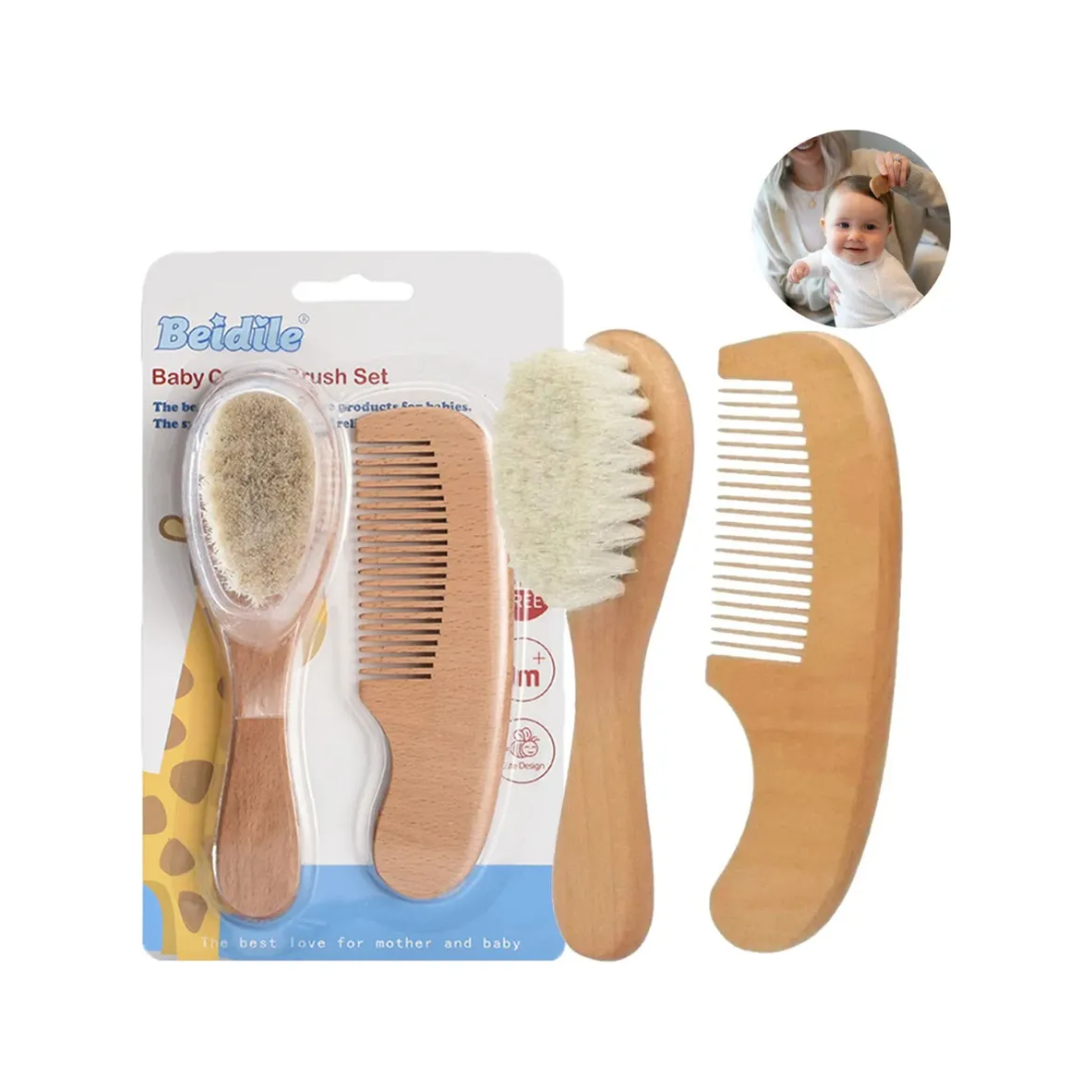 Cepillo y Peine de Madera