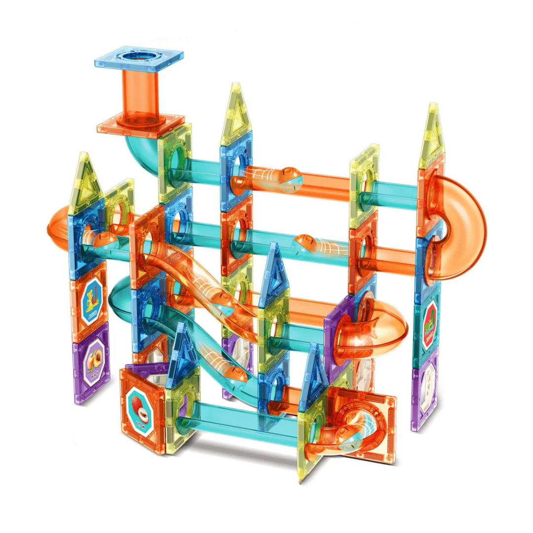 Set Bloques y Tobogán Magnéticos Construcción 98 Pcs