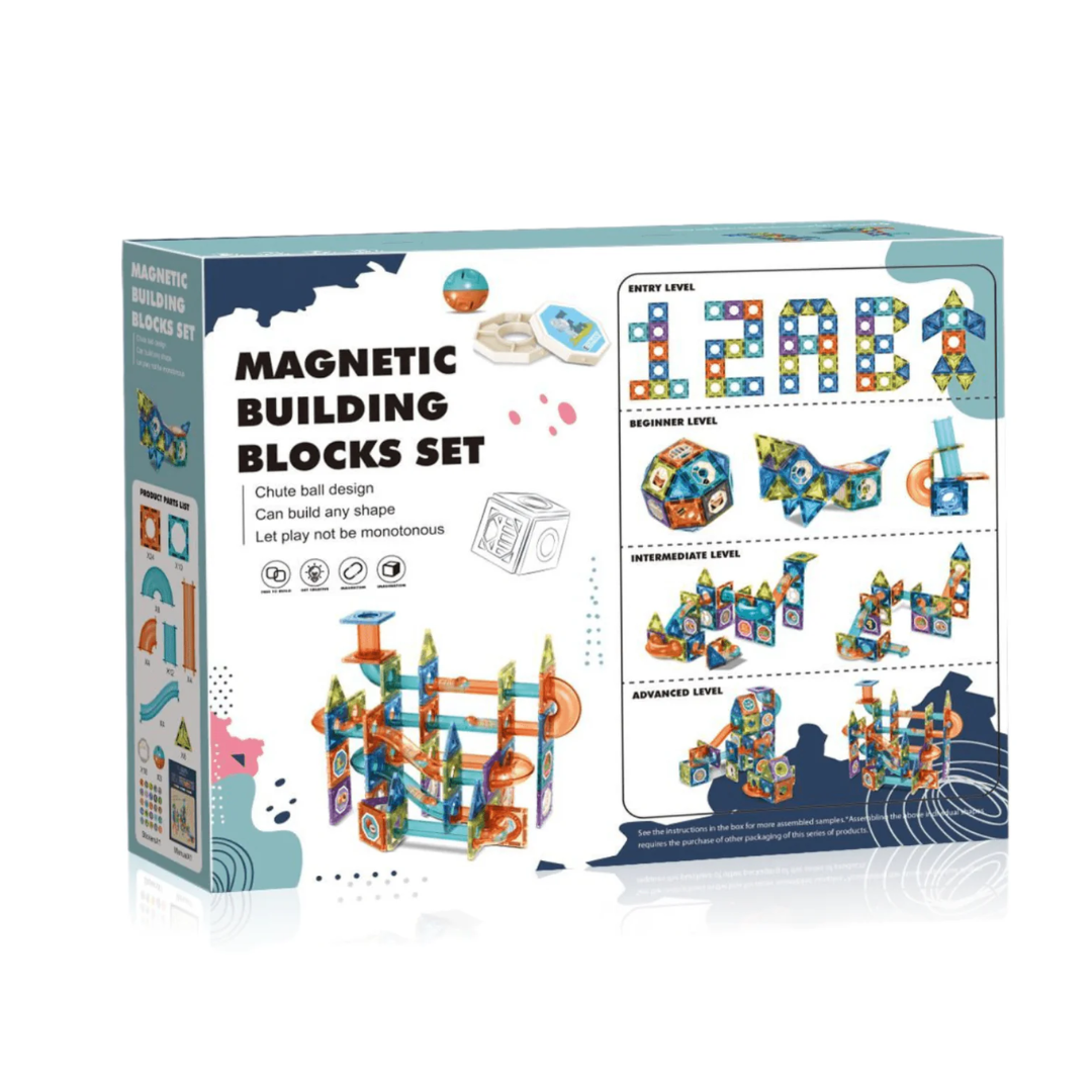 Set Bloques y Tobogán Magnéticos Construcción 98 Pcs