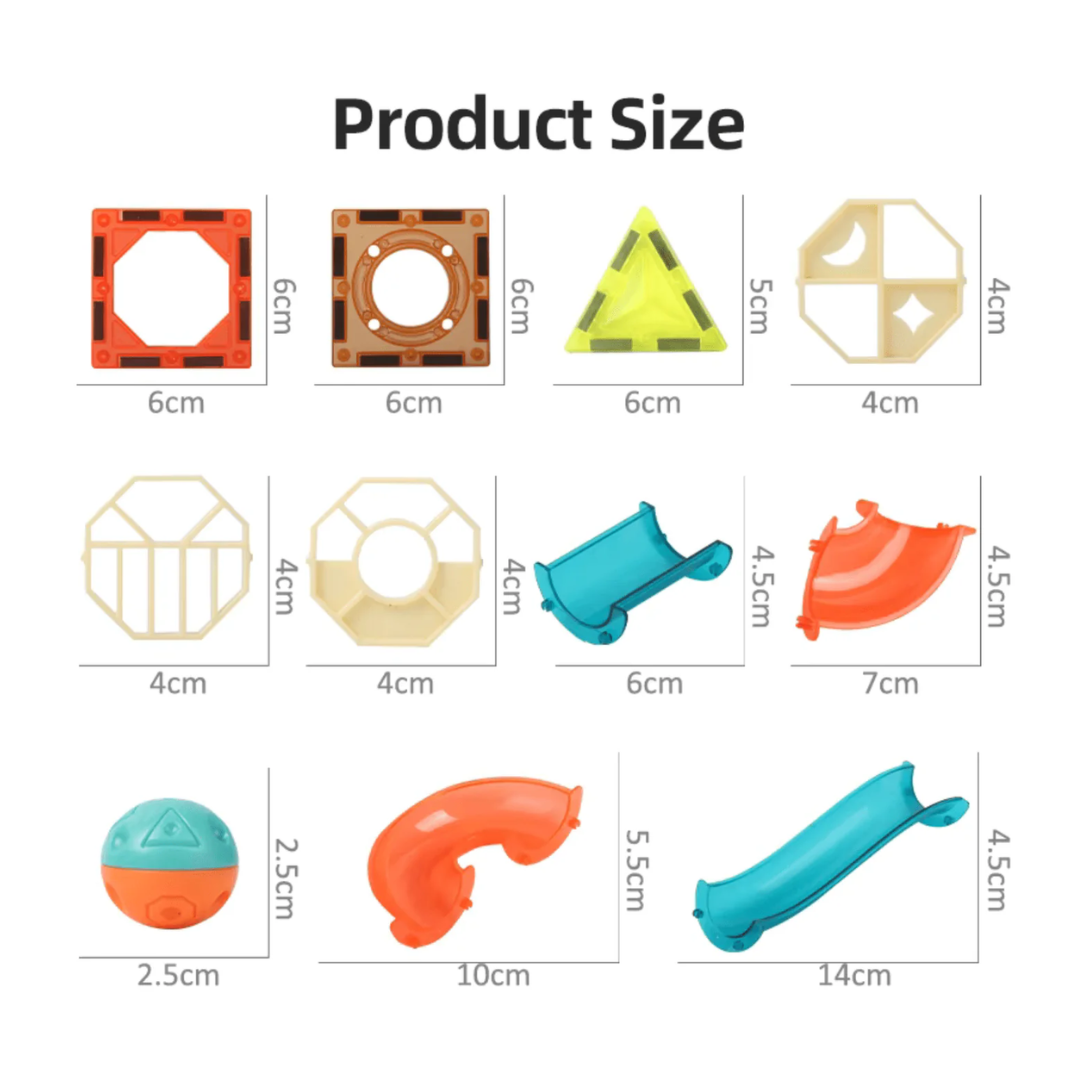 Set Bloques y Tobogán Magnéticos Construcción 98 Pcs