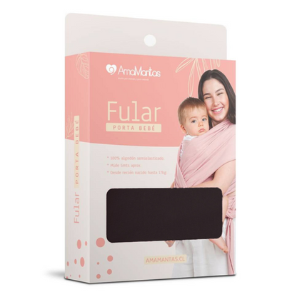 Fular Algodón Semielasticado Negro