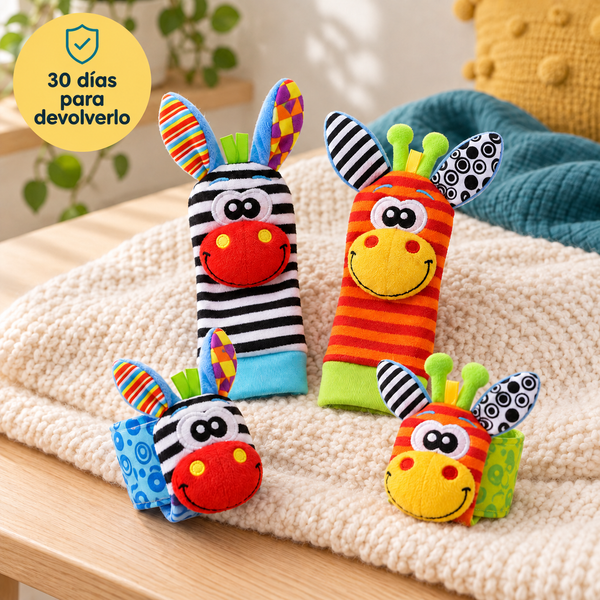 Set 2 Calcetines + 2 Muñequeras Sonajeros: sonajero para tu bebé