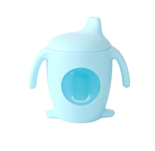 Vaso de Silicona con Boquilla Celeste
