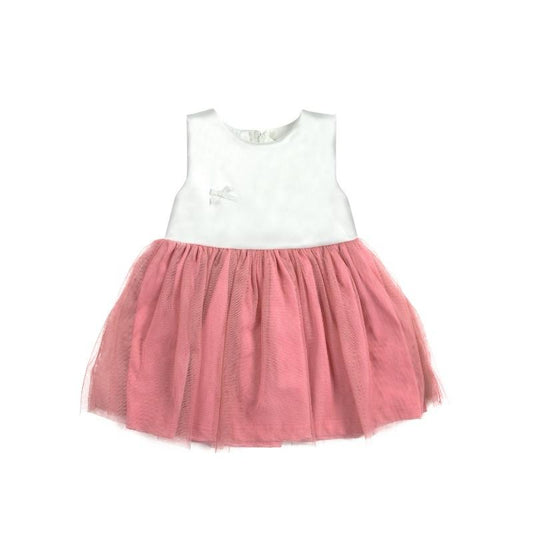 Vestido Blanco y Rosa 🩷