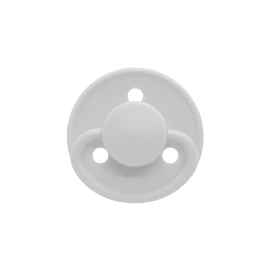 Chupetes Blanco Redondos Mininor Látex 0m+ 2 uns