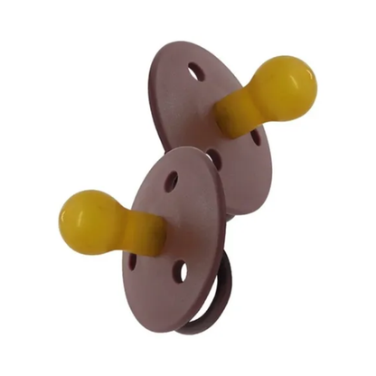 Chupetes Burdeo Redondos Mininor Látex 6m+ 2 uns