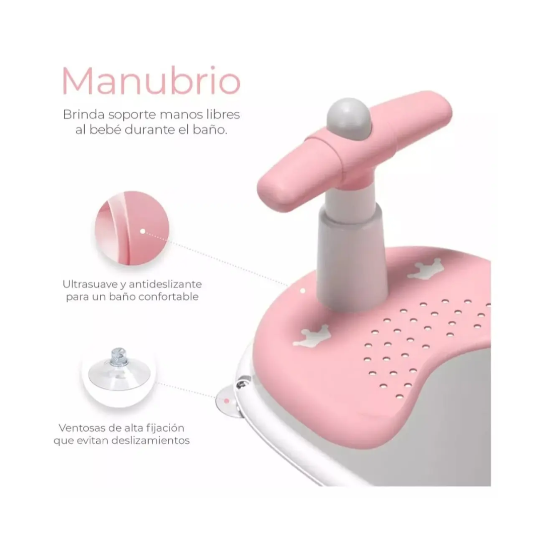 Asiento de Bañera Rosada