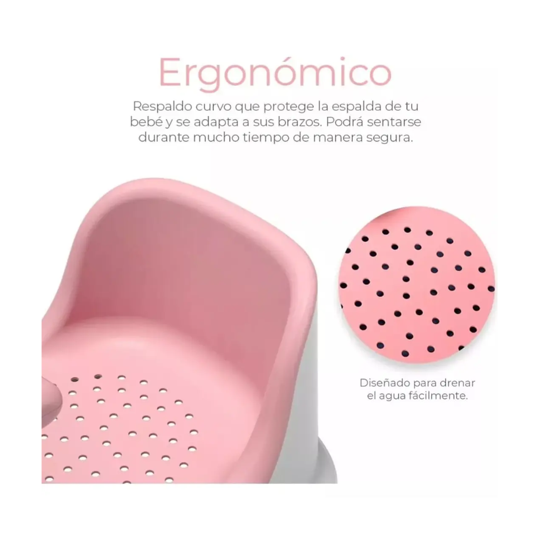 Asiento de Bañera Rosada