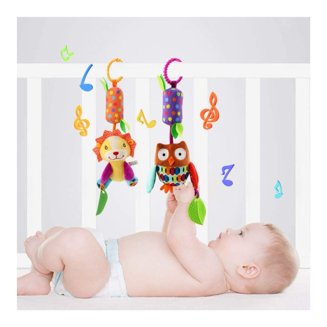 Sonajero Cascabel Para Coche Elefante Celeste