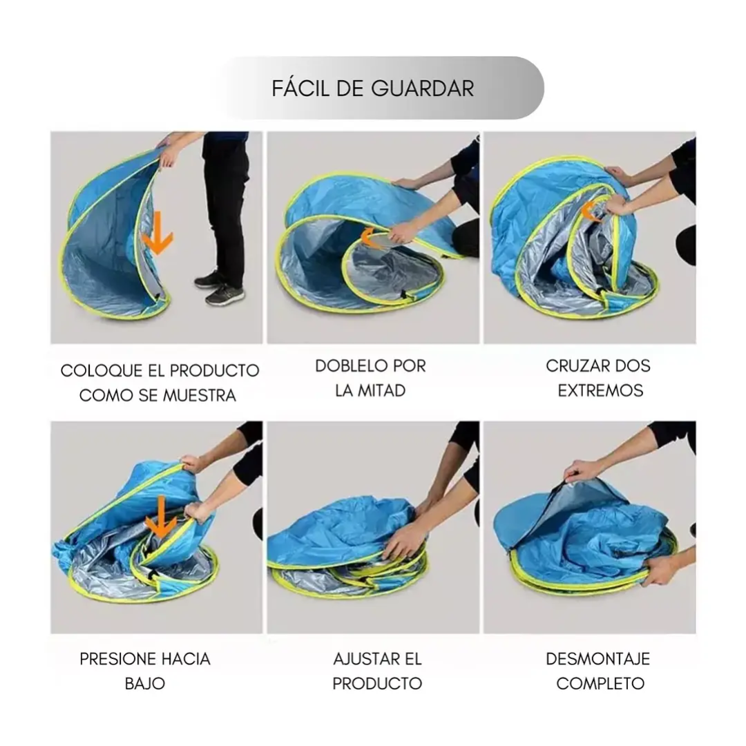 Carpa con Piscina Azul