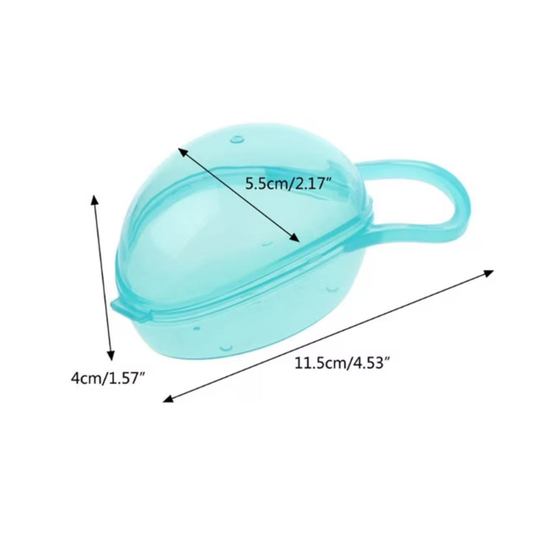 Caja Guarda Chupete Plástico Azul