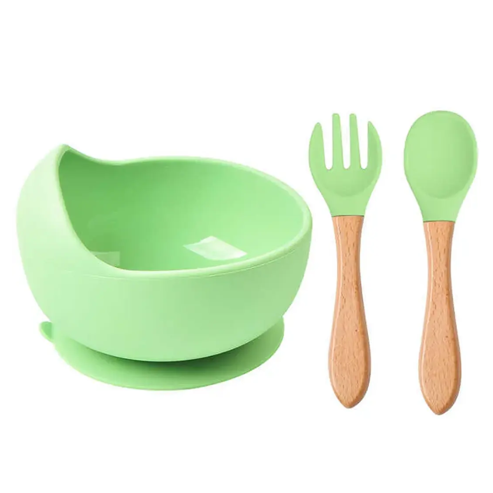 Plato de Silicona con Servicio Verde