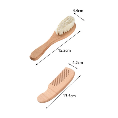 Cepillo y Peine de Madera
