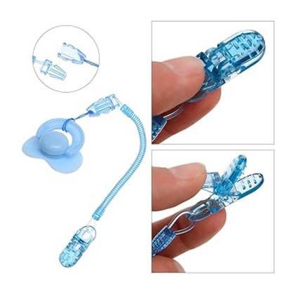 Porta Chupete de Espiral Rosado