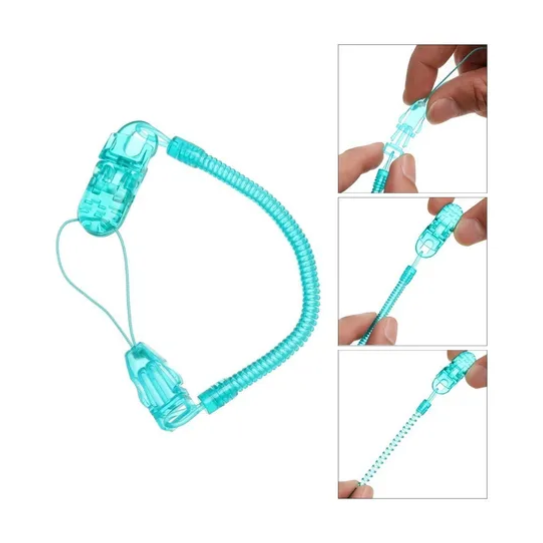 Porta Chupete de Espiral Rosado