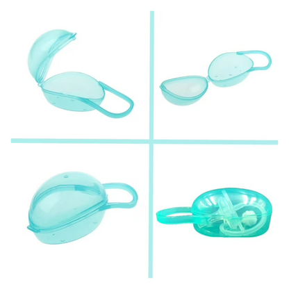 Caja Guarda Chupete Plástico Azul