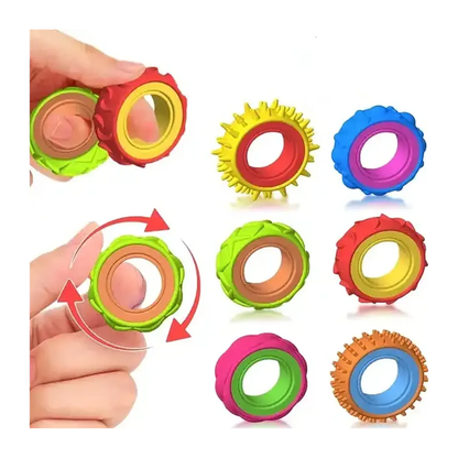 Anillos Giratorios con Textura 6 Unidades