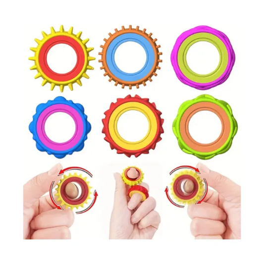 Anillos Giratorios con Textura 6 Unidades