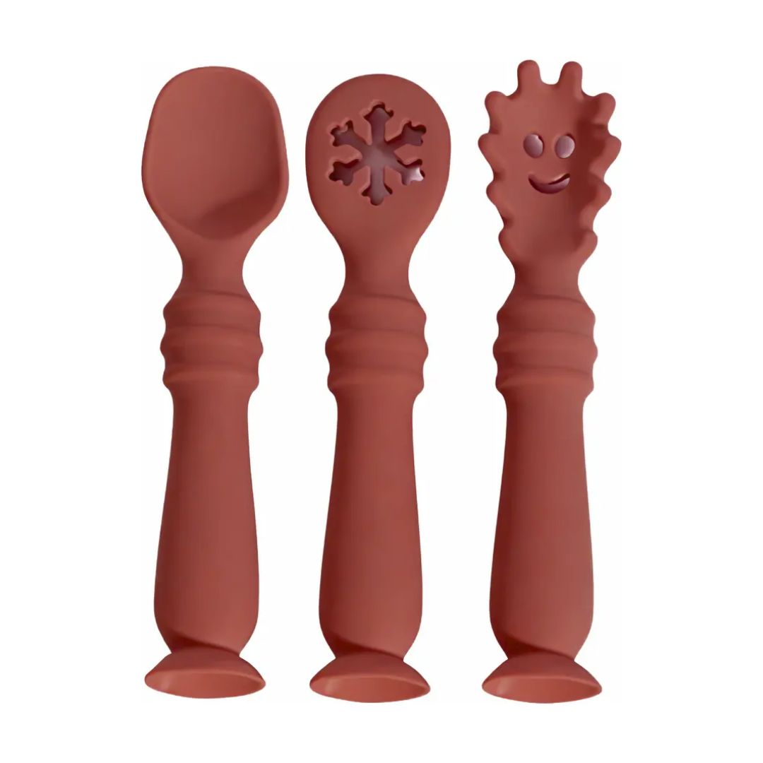 Set 3 Cucharas de Aprendizaje de Silicona