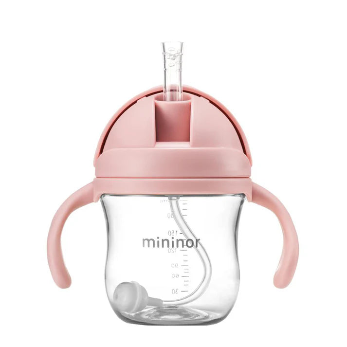 Vaso con Bombilla Rosado Mininor