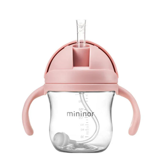 Vaso con Bombilla Rosado Mininor