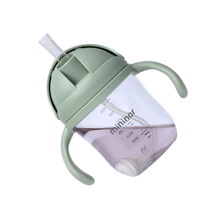 Vaso con Bombilla Verde Mininor