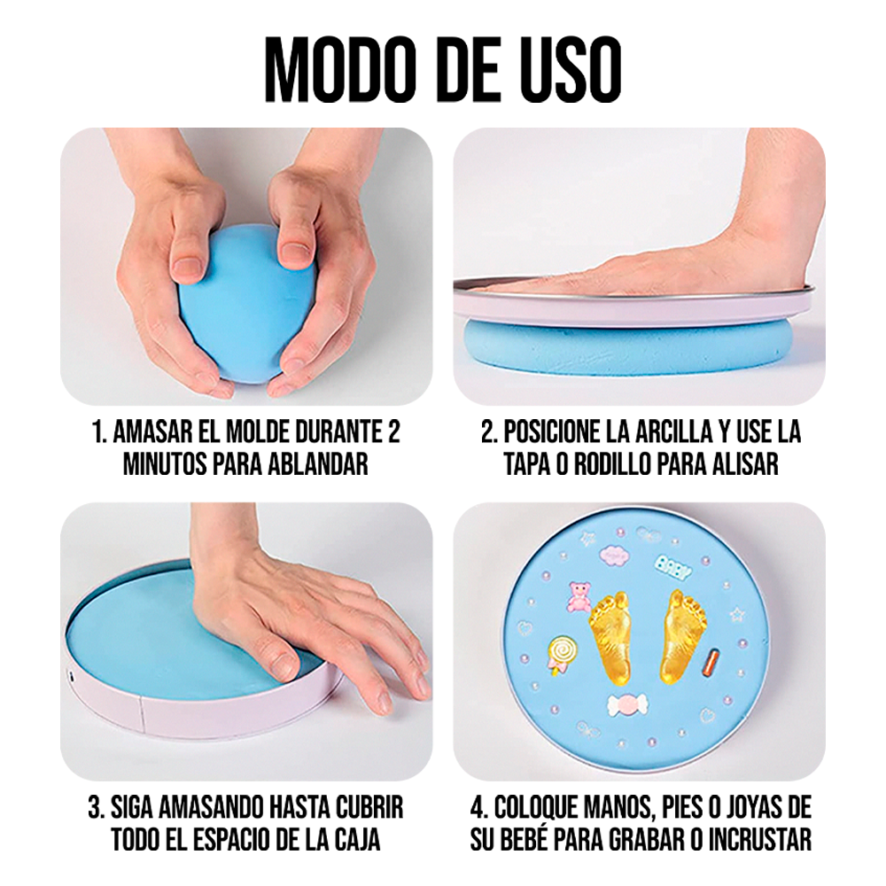 Kit de Recuerdo Para Estampar Huellita