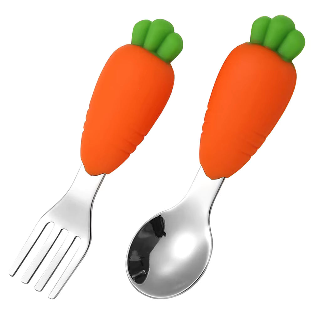 Set Cubierto de Acero Zanahoria