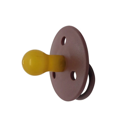 Chupetes Burdeo Redondos Mininor Látex 0m+ 2 uns