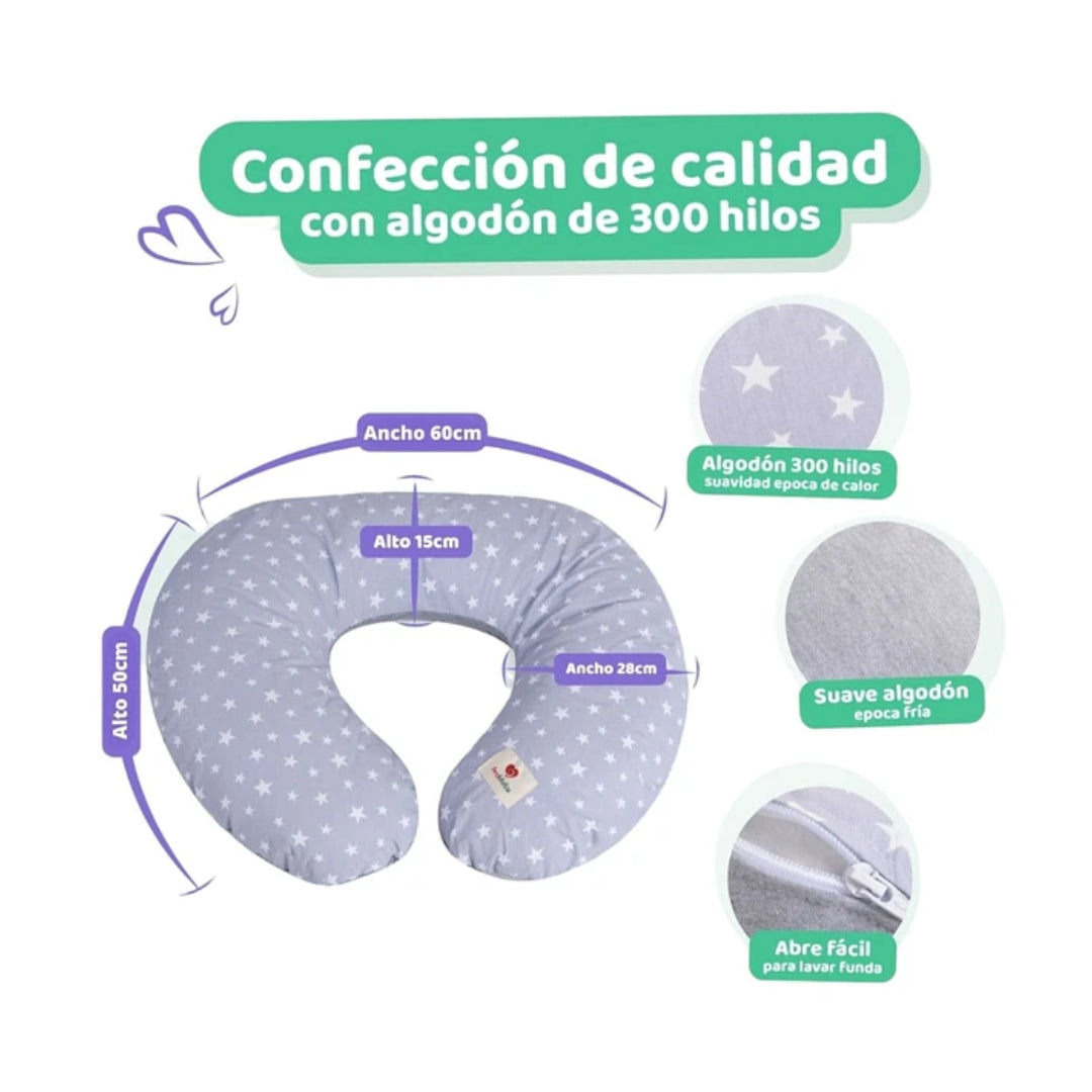 Cojín de Lactancia Algodón Verde