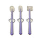 Set 3 Cepillos Dentales de Silicona Lila