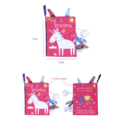 Libro Sensorial de Tela Unicornio