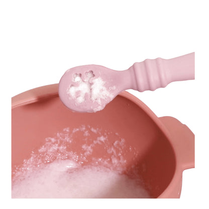 3 Cucharas de Aprendizaje de Silicona Azul Dark