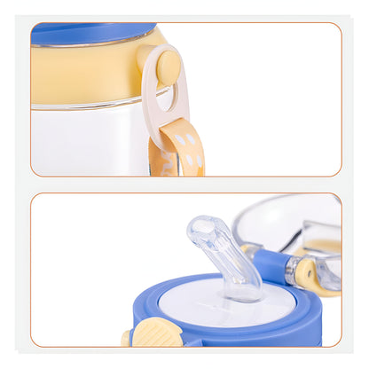 Botella con Bombilla y Correa Astronauta Azul