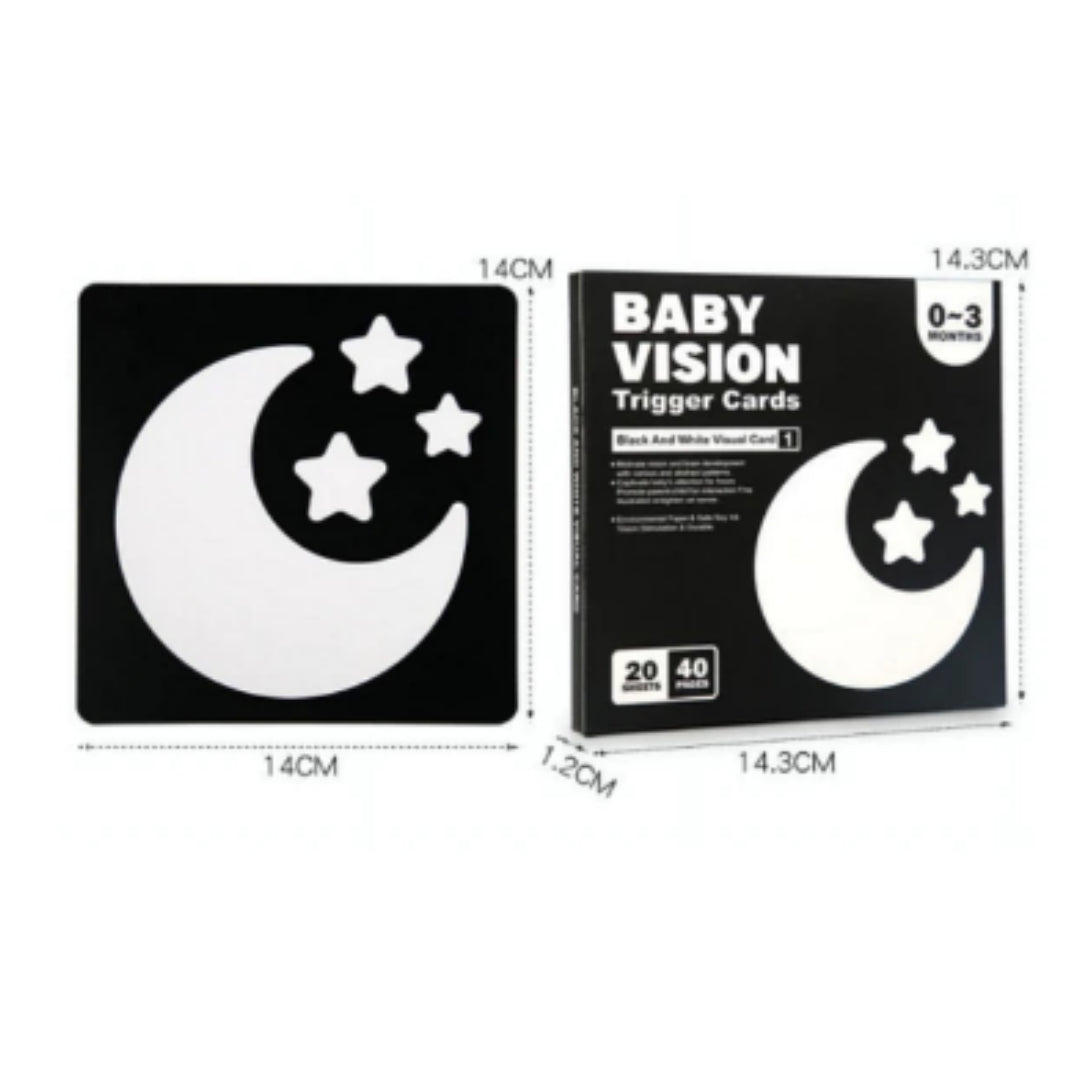 Tarjetas de Estimulación Visual Alto Contraste 0 a 3 Meses