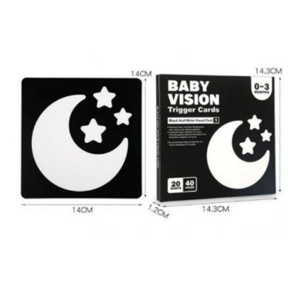 Tarjetas de Estimulación Visual Alto Contraste 0 a 3 Meses
