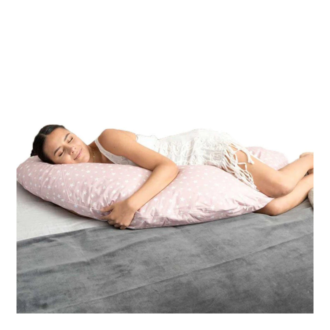 Cojín Maternal Multifuncional Rosado de Microperlas