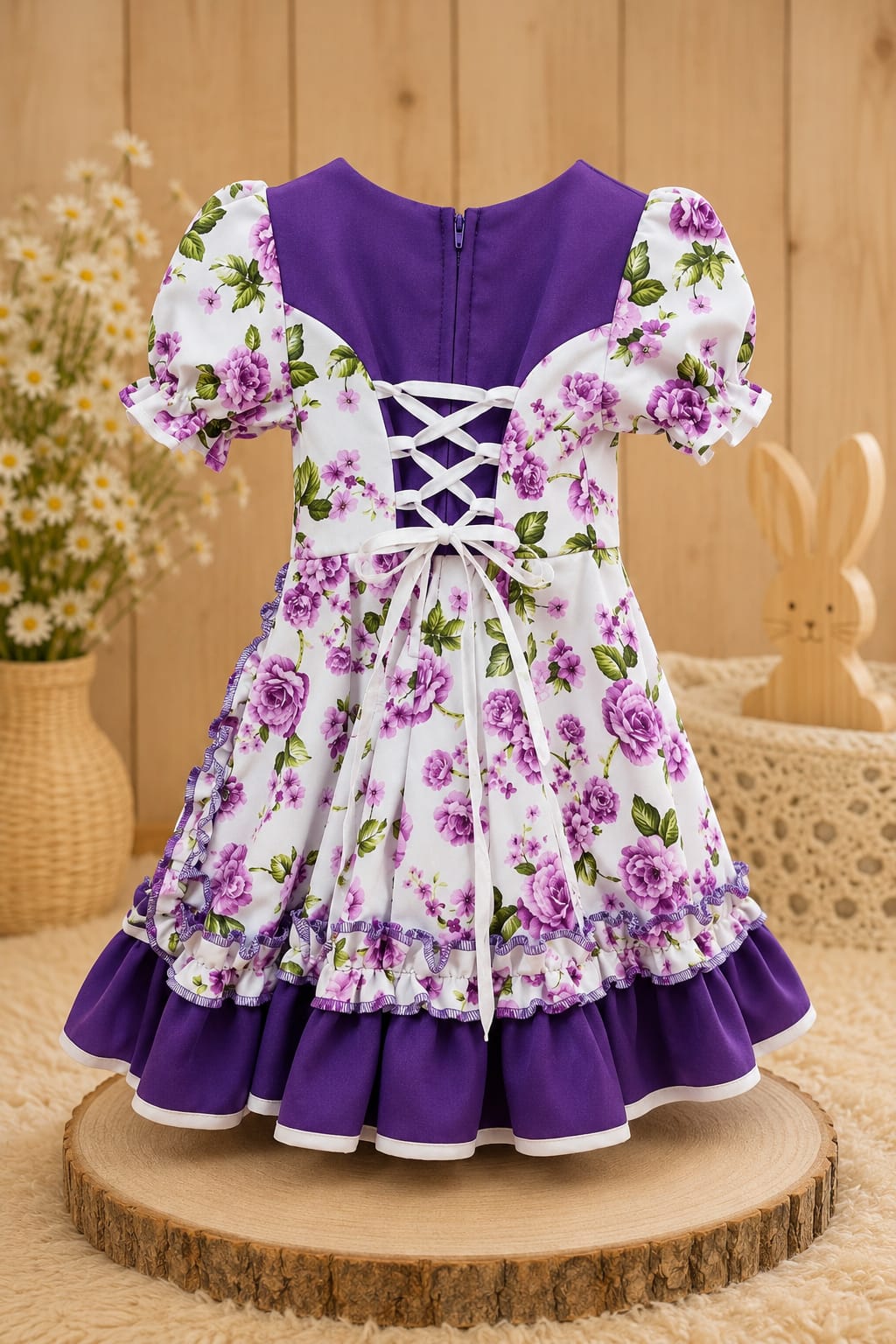 Vestido Huasita Chinita Corset con Vuelos