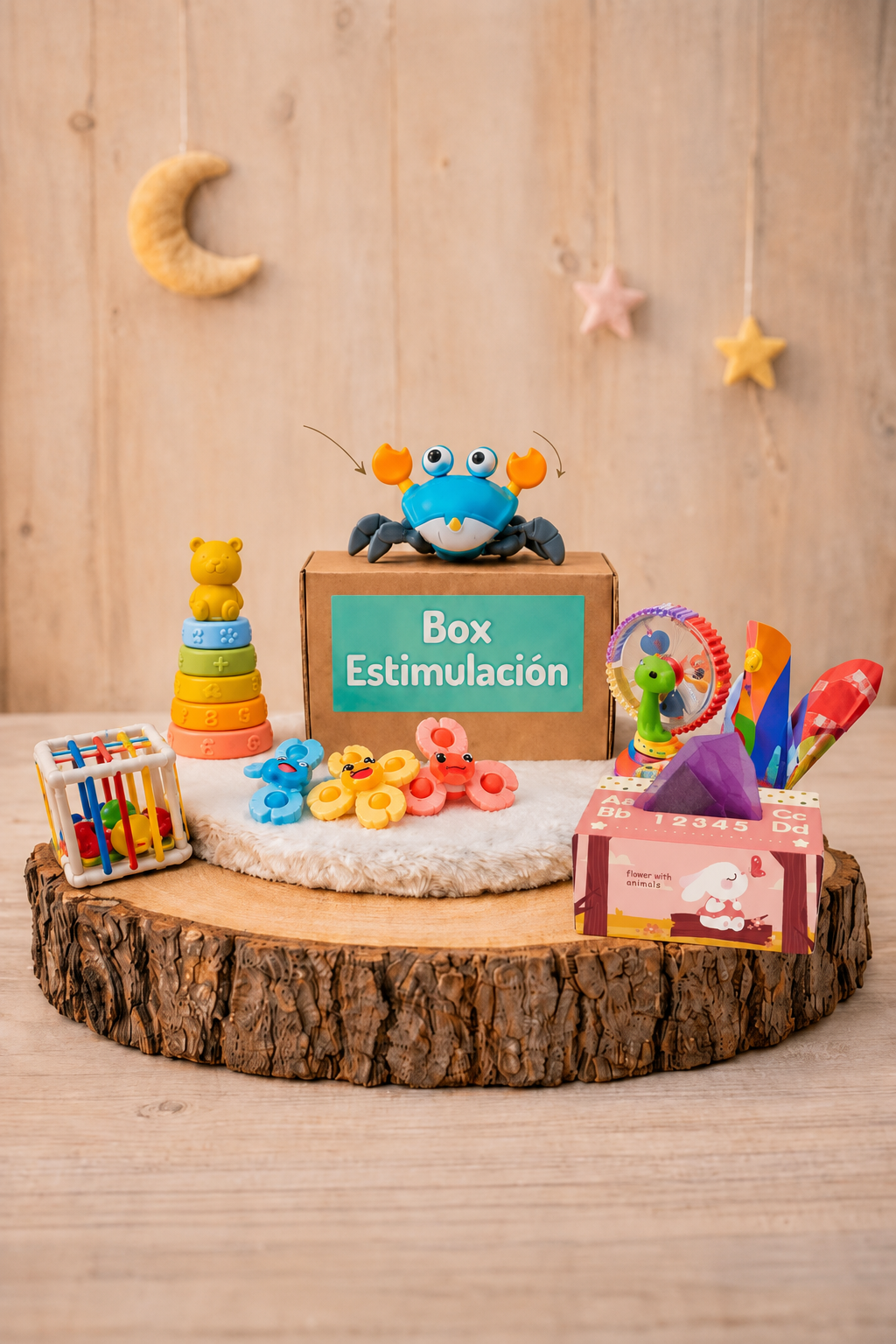 Box Estimulación Temprana de 6 a 12 Meses Aventura Marina Apilable