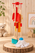Set Aseo de Madera Rojo